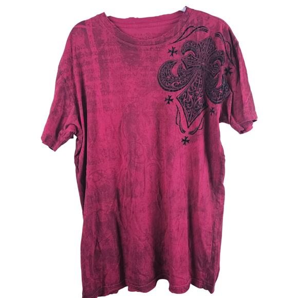 Affliction Lost Souls Red Cross T Shirt Size Mens XL - Picture 1 of 6